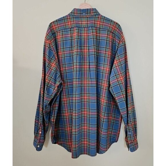 Ralph Lauren Shirt Mens 2XB Red Green Plaid LS Pony Button Down Classic Cotton - Picture 14 of 14
